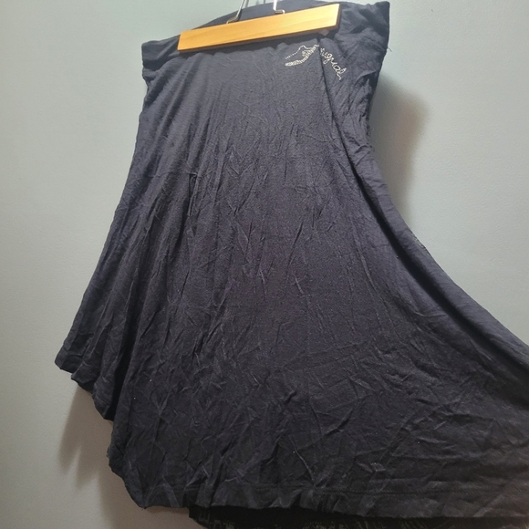 Desigual black skirt w/floral pattern Sz. S - Picture 5 of 7